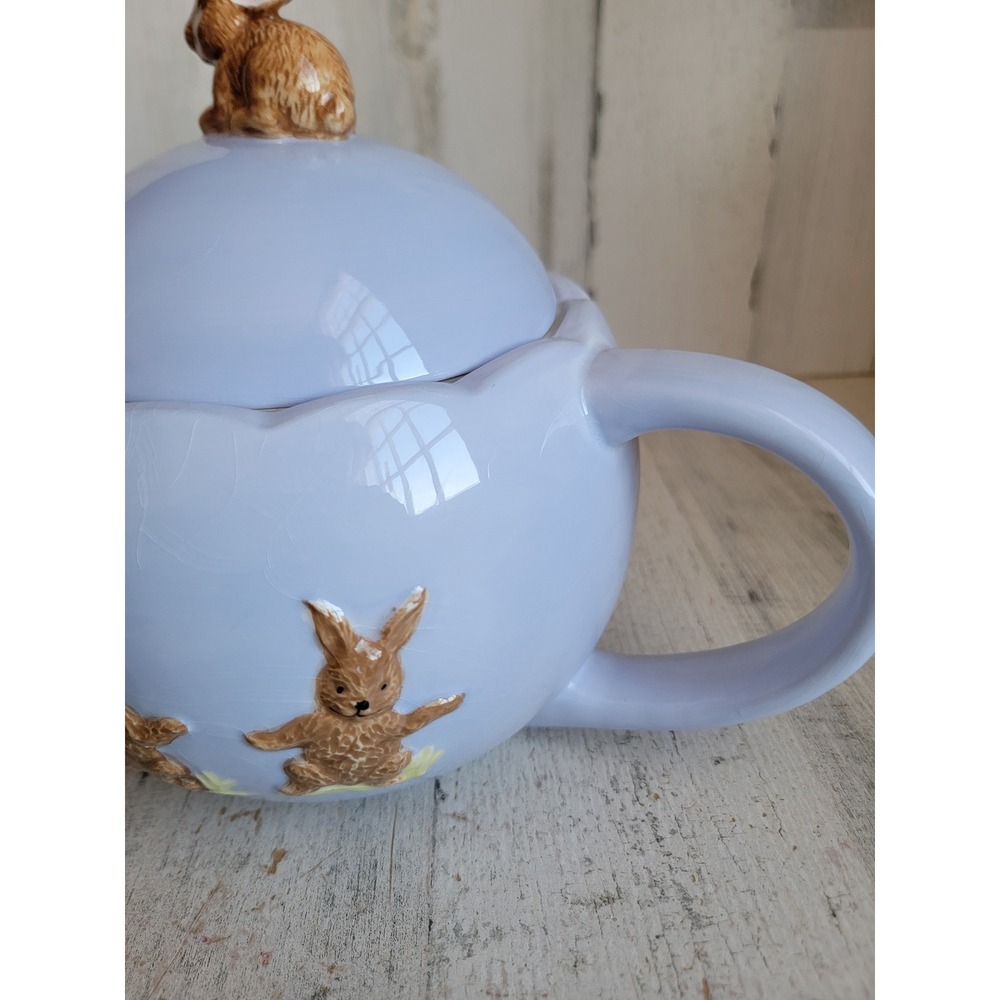 Global design Kate Williams easter teapot rabbit bunny purple vintage - Picture 11 of 16